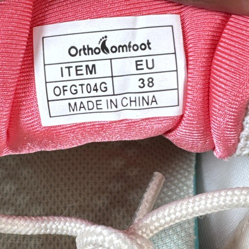 OrthoComfort Shoes Womens Size 7.5 EUR 38 Beige Mesh Orthopedic Walking Sneakers - Picture 9 of 9