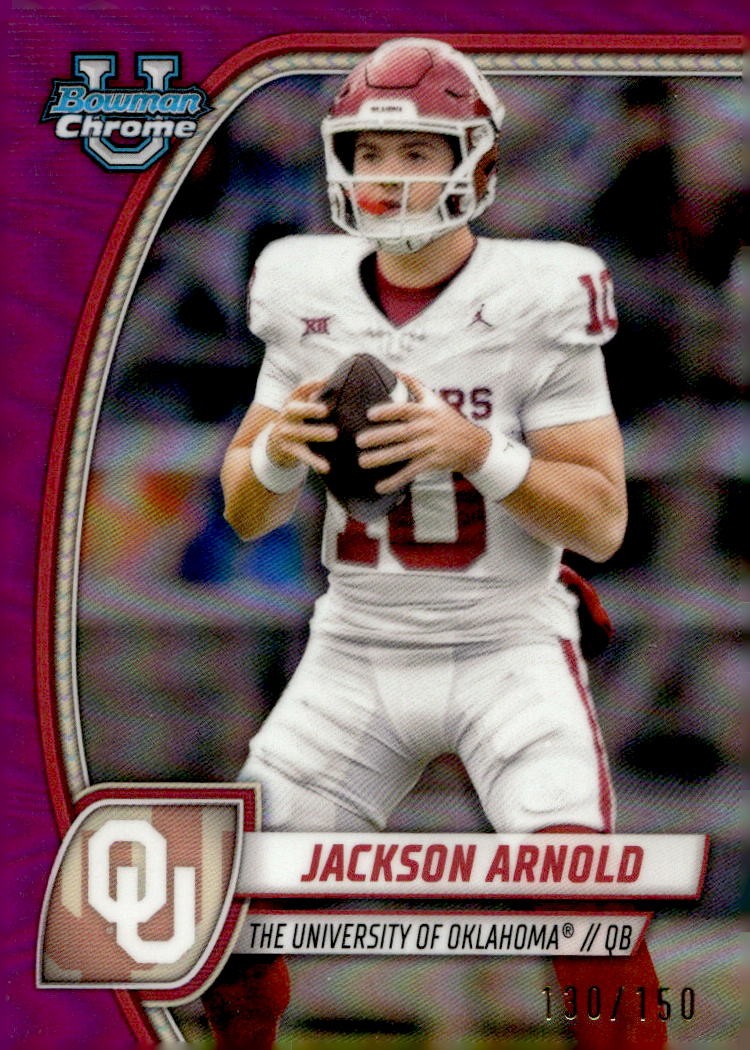 2024 Bowman University Chrome #80 Jackson Arnold Fuchsia Refractor #/150