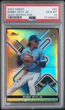 2022 Topps Finest Bobby Witt Jr. #62 Gold Refractor Rookie /50 PSA 10