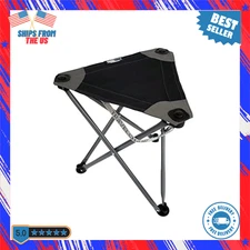 Folding Tripod Stool Portable Camping Chair for Fishing, Hiking, Black and Gray.