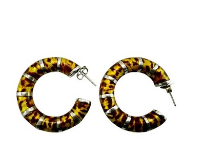 Phillip Gabriel Menegatti Enamel Earrings 925 Sterling Silver