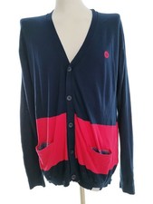 ADIDAS Herren Strickjacke Gr. L Marineblau Baumwolle 100% Langer Ärmel