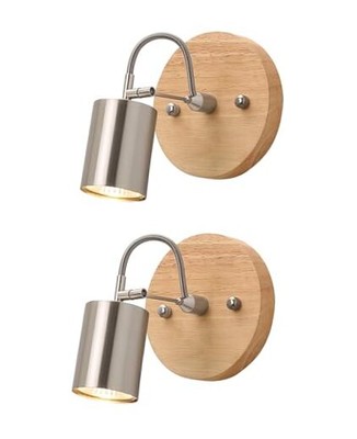 2 Pack Ceiling Spotlights Indoor with Rotatable Adjustable Light Nickel-2pack