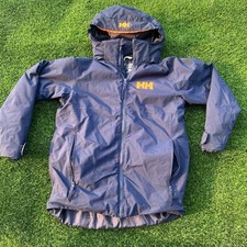 HELLY HANSEN Junior Sz 12 Navy Full Zip Hooded Ski Jacket