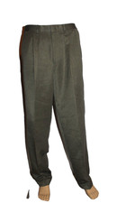 Farah Men's Light Gray Men's Dress Pant Cuffed Pleated 34/34 Mexico