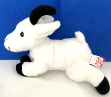 Plush Goat Stuffed Toy Animal White Black