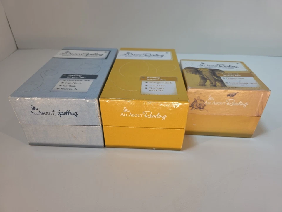 All About Reading All about Spelling Lot Of 3 Flashcard Boxes and Divider Cards - Image 2 of 4