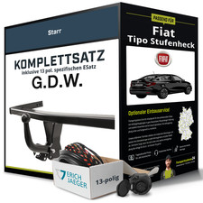 Für FIAT Tipo Stufenheck 356, 357 Anhängerkupplung starr +eSatz 13pol 16- NEU