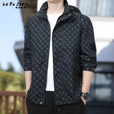Luxury Men Spring and Autumn Jacket Casual Trendy Waterproof Streetwear Coat