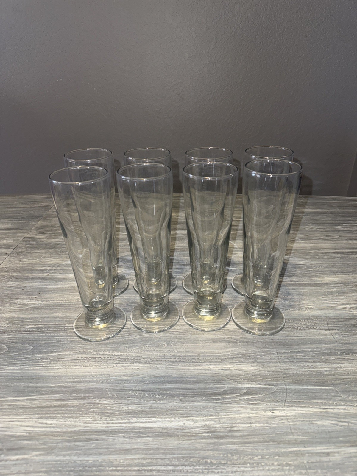 Set Of 8 Libbey  12 oz Catalina Pilsner Beer Glass 9.25