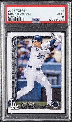 2025 TOPPS CANVAS #1 SHOHEI OHTANI 1/50 PSA 9