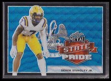 2022 Leaf Draft #SP-DS1 Derek Stingley Jr. Metal State Pride Wave Black