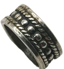 Old Taxco Mexico Ball Band Ring 925 Sterling Silver Size 6.5 Vintage