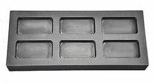 6-Cavity 5 Oz Rect. Gold Graphite Ingot Mold Cast Melting Refining Metal Scrap