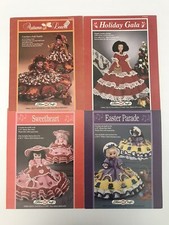 Lot of 4 FIBRE CRAFT Crochet Pattern Books Autumn Holiday Sweetheart Easter VTG