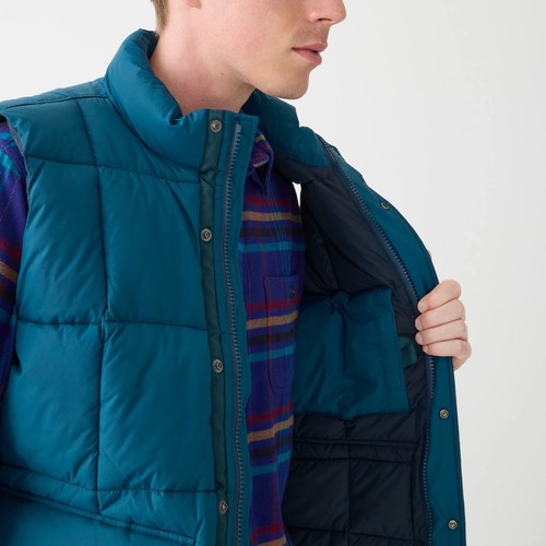 J. Crew Men's Nordic Puffer Vest with PrimaLoft Full-Zip $198 NEW L - Picture 3 of 6