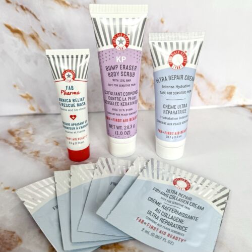 First Aid Beauty KP Bump Eraser Body Scrub Ultra Repair Cream Arnica Relief Mask