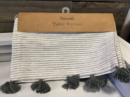 New Naturals Table Runner Tassles 14 x 72 - Picture 2 of 8
