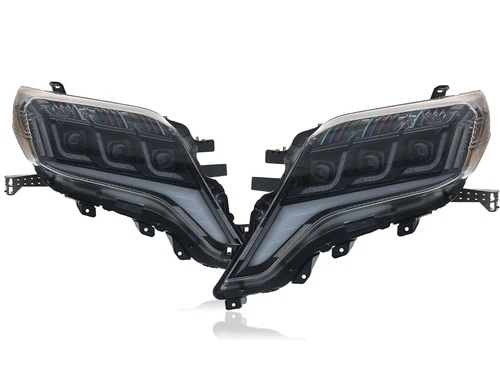 For Land Cruiser Prado 2014-2017 LED Clear Headlight Assembly Front Lamps Pair - Picture 5 of 6