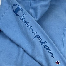 Champion Reverse Weave Pullover Hoodie Women's Size Small Double Arm Spellout