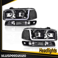Led Drl Headlights W Bumper Signal Lamps Black Fit For 1999-07 Gmc Sierra Yukon Led Drl Headlights W Bumper Signal Lamps Black Fit For 1999-07 Gmc Sierra Yukon