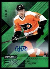 2021-22 Upper Deck Synergy FX Green 04/99 Cam Atkinson Auto  Philadelphia Flyers