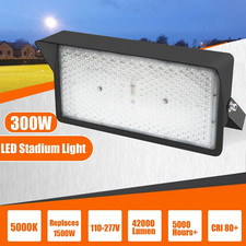 1000-watt Equivalent 36000 Lumens 120 Black Led Stadium Light 4000k 100-277v