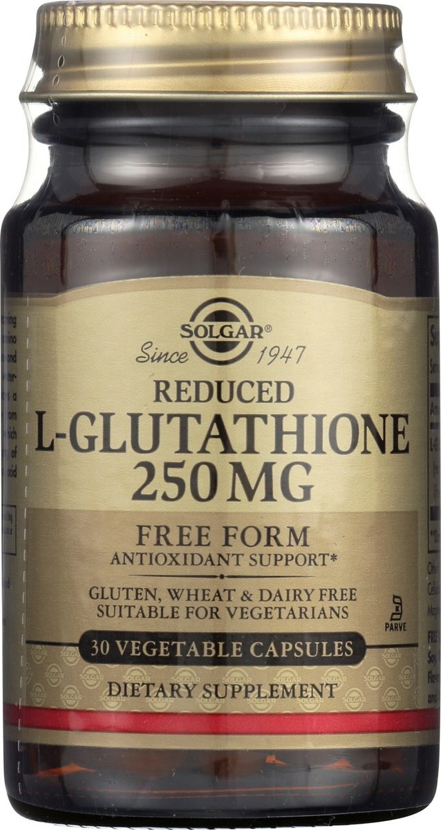 reduced glutathione solgar Solgar Reduced L-Glutathione 250mg 30 Vegetable Capsules