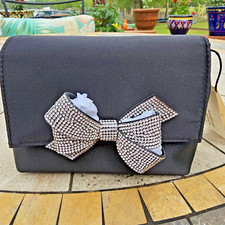 Ted Baker- Chryistiy- Crystal Bow- Mini Evening Bag- Black- NWT- 150