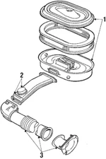 NOS Ford 1985-1988 Escort EXP Lynx Air Cleaner Tube Inlet Duct 1.6L 1.9L W/Carb