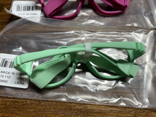 3 Kids Glasses Flex Temple Frame Strap BABY TODDLER Unbreakable Pink Green DEMO - Picture 7 of 10