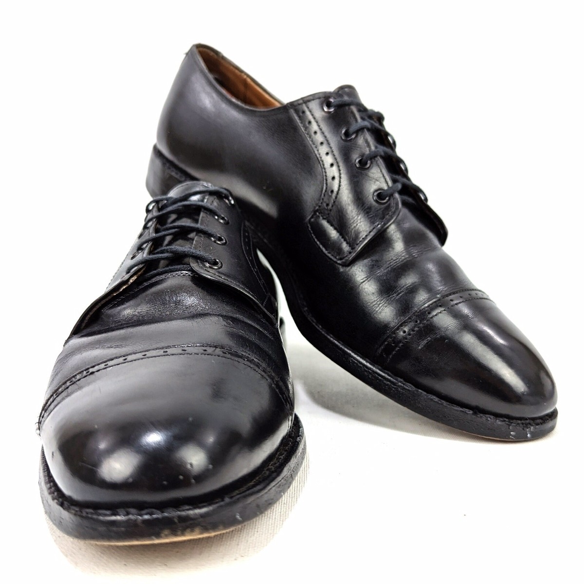 Allen‎ Edmonds Black Leather Cap Toe Brogue Derby Dress Shoes 8.5 EEE Allen Edmonds Black Leather Cap Toe Brogue Derby Dress Shoes  main image 3