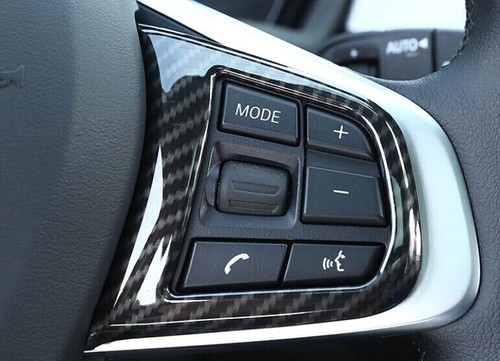 For BMW F20 F21 F22 F23 Carbon Fiber Style Steering Wheel Switch Cover Trim 2PCS - Picture 3 of 7