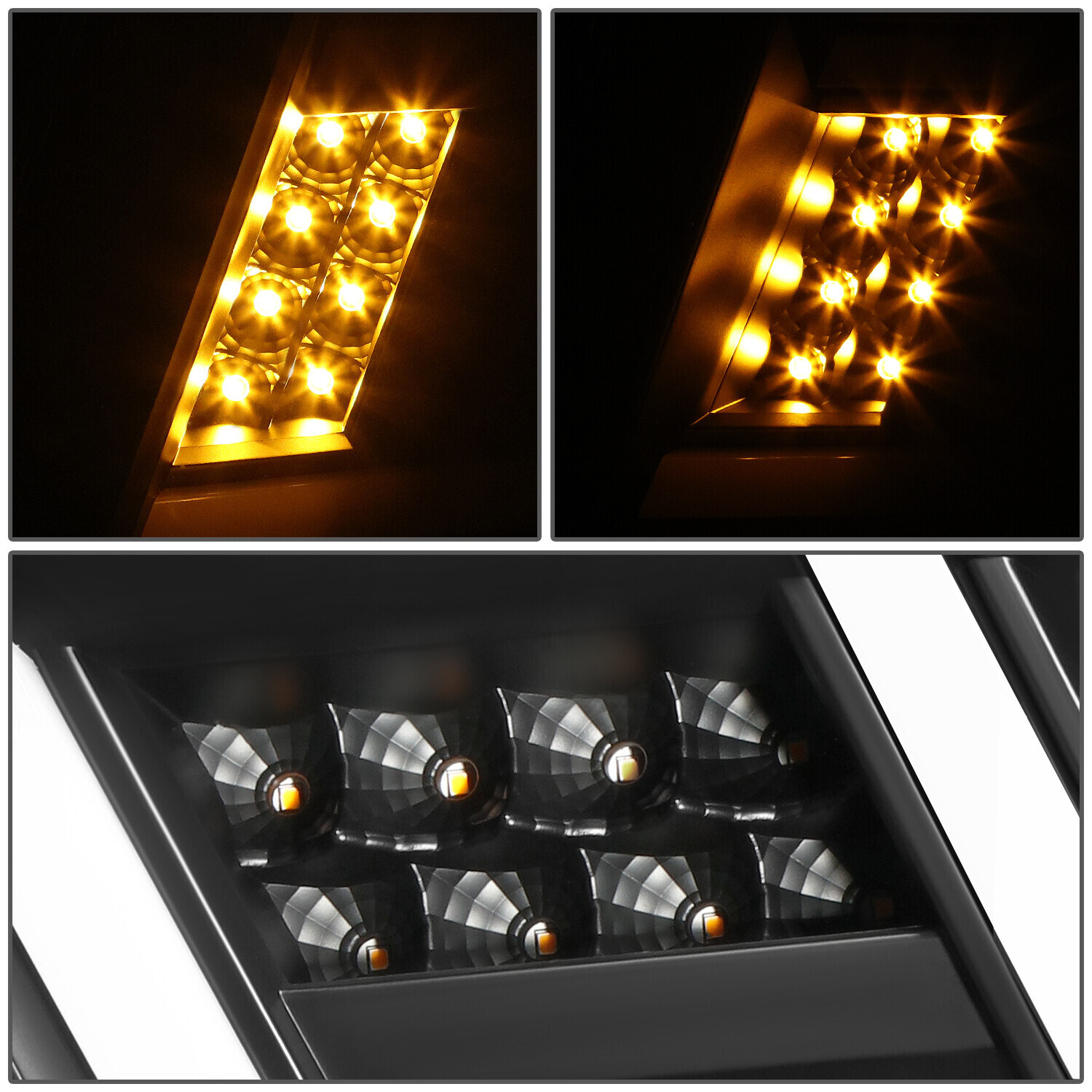 [ELED DRL] FOR 1622 TITAN XD BLACK HOUSING CLEAR CORNER PROJECTOR