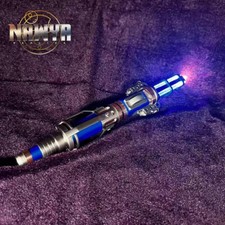 Doctor Who 12th Blue Metal Sonic Screwdriver LED Light Color Change Prop Replica
