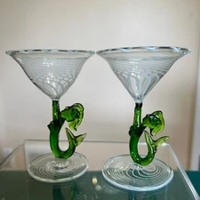 MILON TOWNSEND (unsigned) MERMAID APERTIF GLASSES (Read Description)