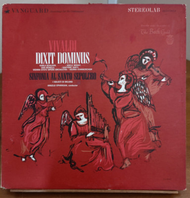 Vivaldi   Dixit Dominus, Sinfonia Al Santo Sepolcro - Vanguard BGS-70678 - VG