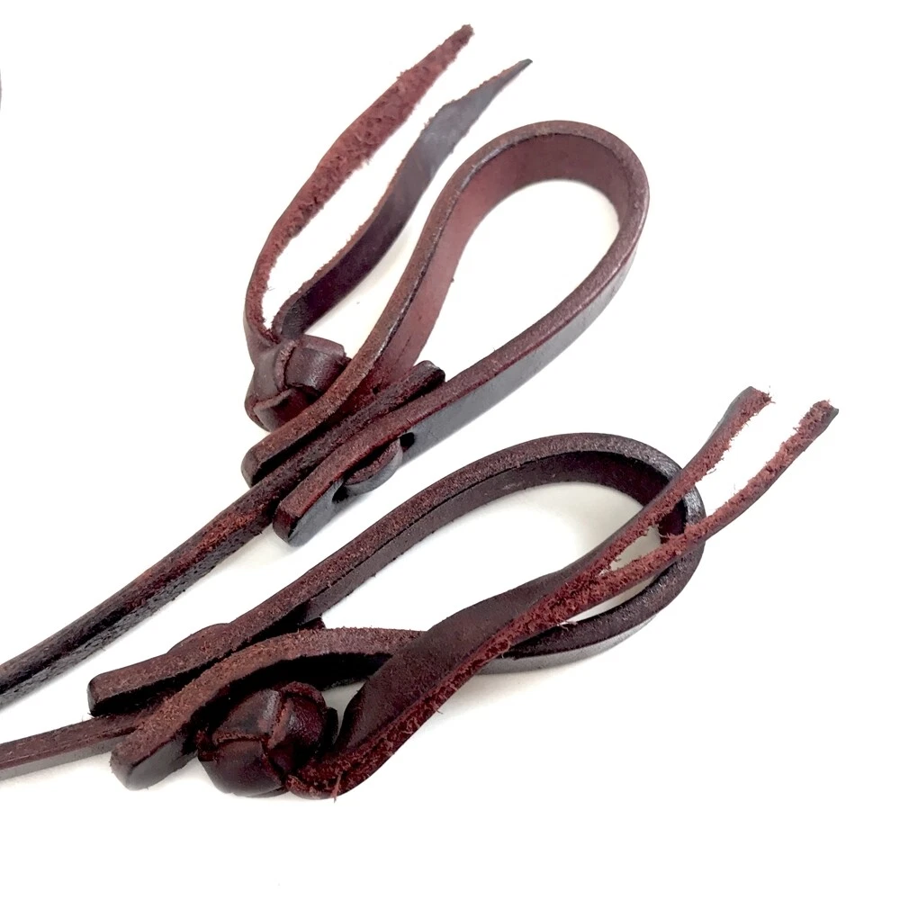 Alamo Saddlery Latigo Leather Roping Reins - Thumbnail 2