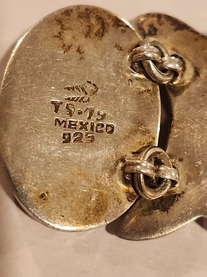 Colgante ovalado de ónix de plata de ley de 1,5" prendedor de plata de gran tamaño (658) Foto 4 de 4