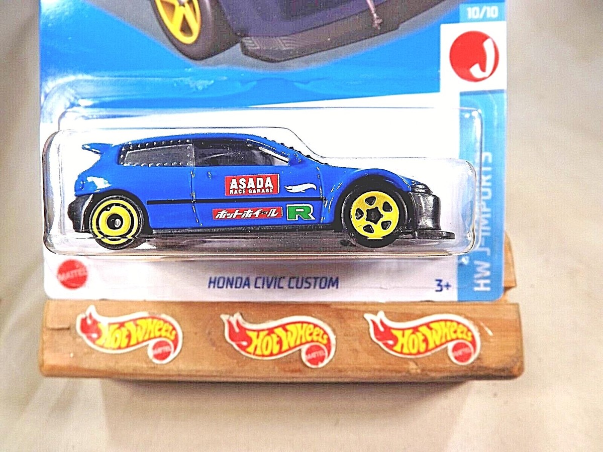 2022 Hot Wheels #204 HW J-Imports 10/10 HONDA CIVIC CUSTOM Blue w