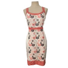 CATALYST DRESS – 12 AUS - WHITE - FLORAL EMBROIDERED - ELEGANT VINTAGE FEMININE