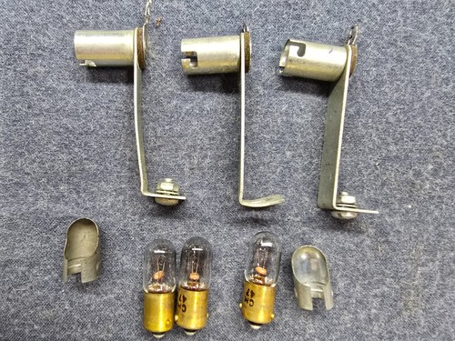 Heathkit SB-401 Radio Transmitter Parts - 3 Back Light Dial Lamps with Hoods - Picture 2 of 6