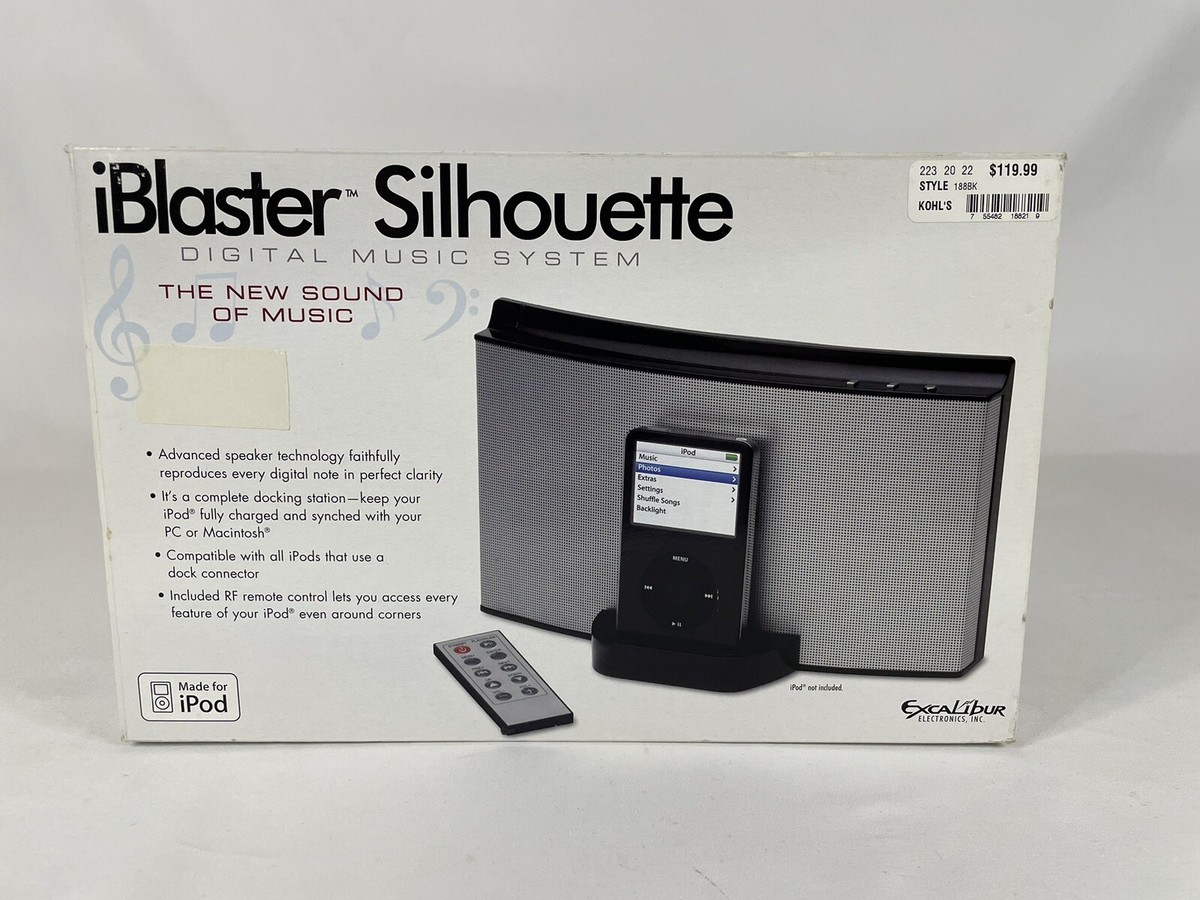 新型スイッチ Excalibur Electronics Ipod dock iBlaster Silhouette w/remote
