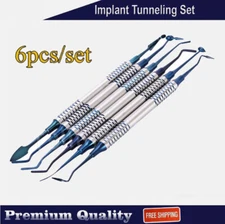 6Pcs Dental Composite Filling Instruments Titanium Coated Blue Restorative Kits