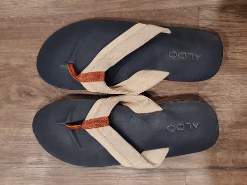 aldo leather flip flops