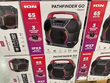 Ion Audio Pathfinder Go All-Weather Portable BT Speaker Premium Wide Sound IPX5.