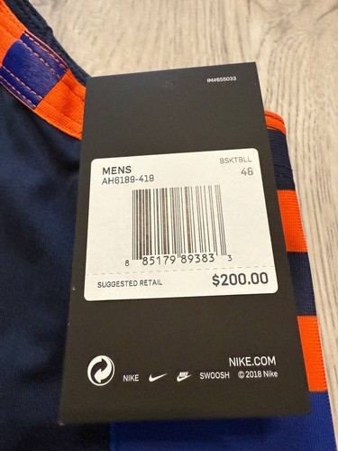 NEW YORK KNICKS NBA AUTHENTIC BASKETBALL JERSEY NIKE VAPORKNIT MENS SIZE L 48 - Picture 9 of 13