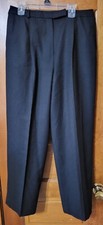 Talbots Solid Black Fully Lined Wool Dress Pants Women Size 10 Petites