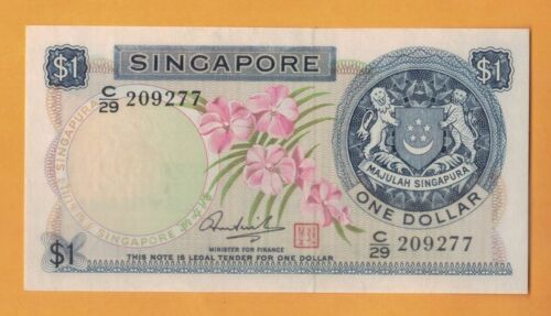 Singapore Orchid $1 1972 UNC - Picture 1 of 2