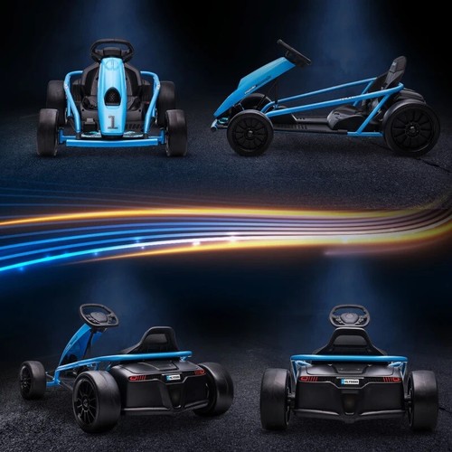 Kinder Elektro GoKart Auto Drift Kart Kinderauto 24V Doppelmotor 13 km EVA Musik - Bild 2 von 11
